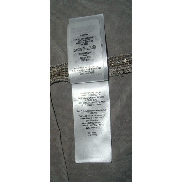 Lauren Ralph Lauren Dress Metallic Silver Gold Iridescent Shiny Holiday Sheath - Picture 10 of 12